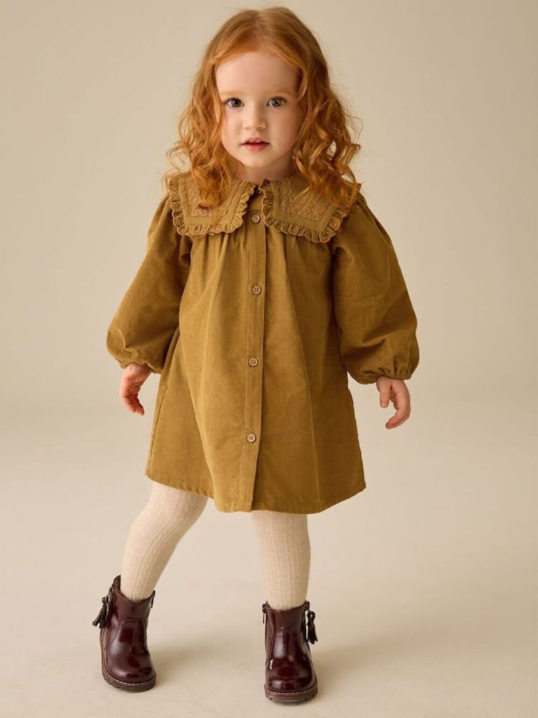 Mustard corduroy dress
